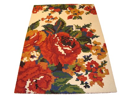 Aran Beige Red - in 7 maten op voorraad