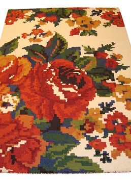 Aran Beige Red - in 7 maten op voorraad